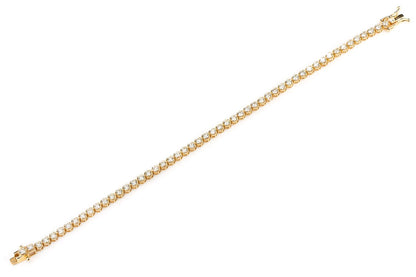 6PT CROWN SET DIAMOND TENNIS BRACELET 14K SOLID GOLD 3.00CTW