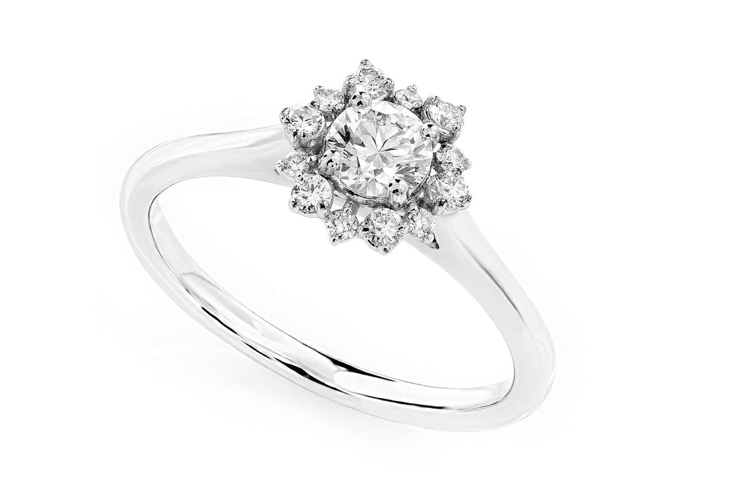 0.45CTW FLOWER BURST - DIAMOND ENGAGEMENT RING