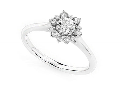 0.45CTW FLOWER BURST - DIAMOND ENGAGEMENT RING