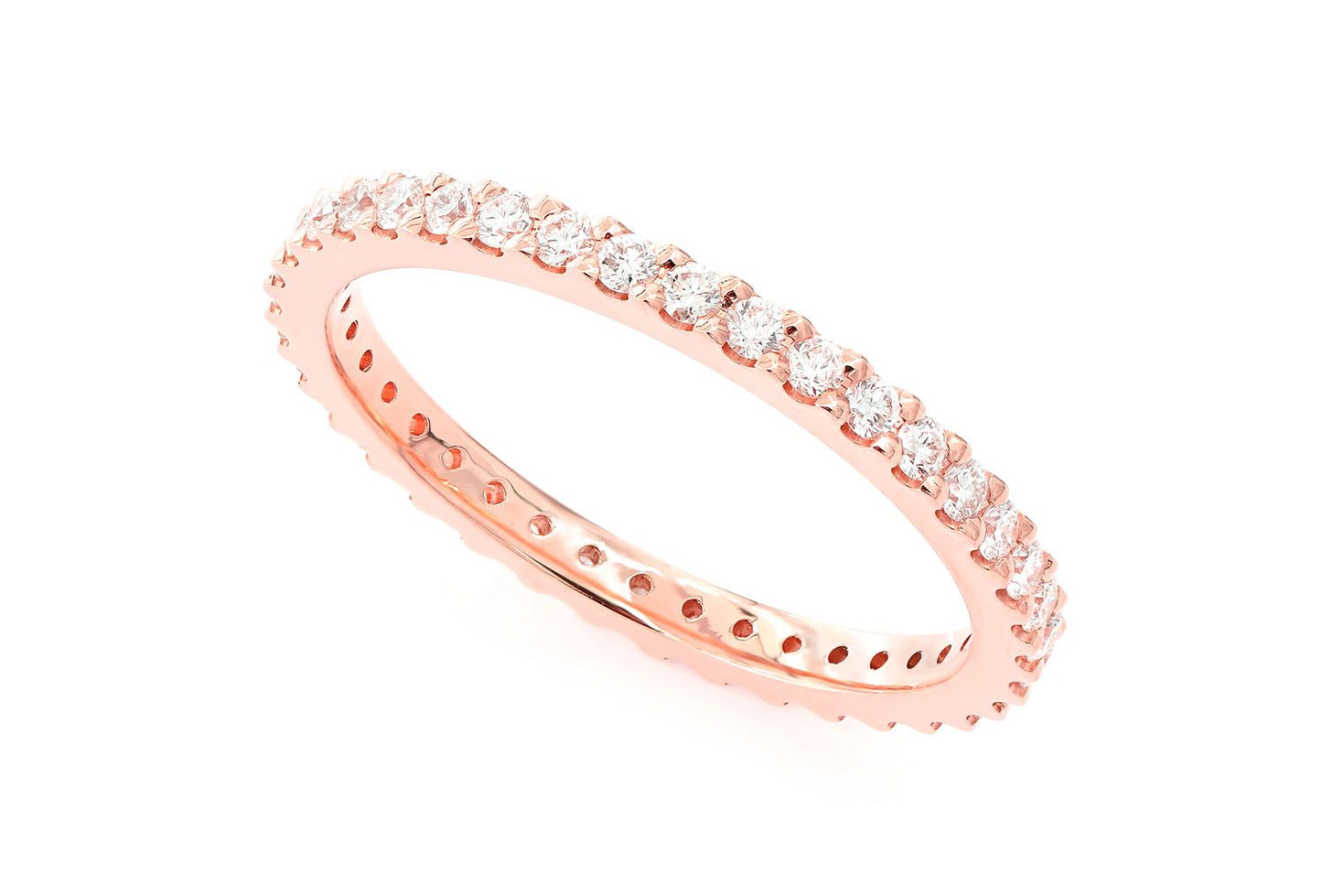 Inel cu diamant ETERNITY, aur masiv de 14K, 0.50 ct