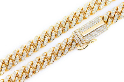 8MM MIAMI CUBAN LINK NECKLACE 14K SOLID GOLD 9.00CTW