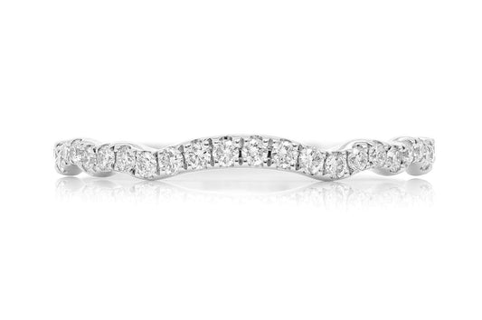 MATCHING DIAMOND BAND RING 14K SOLID GOLD 0.25CTW