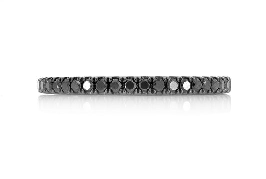 VERIGHEȚĂ CU DIAMANT NEGRU, AUR MASIV DE 14K, 0.25CT