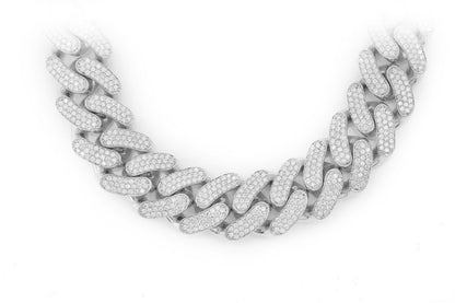 16MM MIAMI CUBAN LINK NECKLACE 14K   26.10CTW
