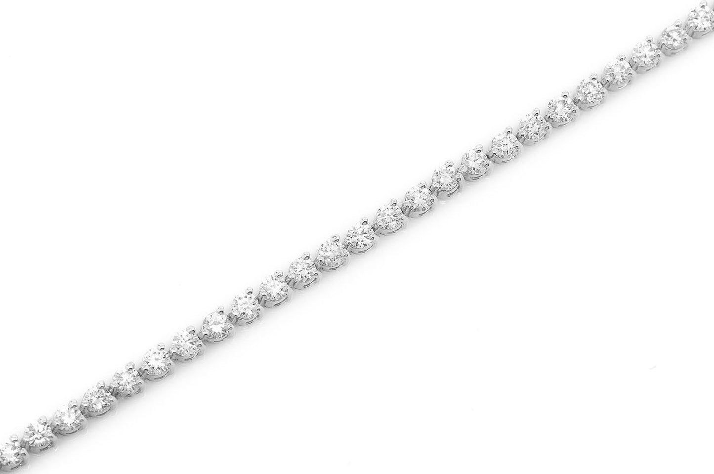 BRĂȚARĂ TENIS CU 3 PIELE, SET DIAMANTE, AUR MASIV DE 14K, 2,50 CT