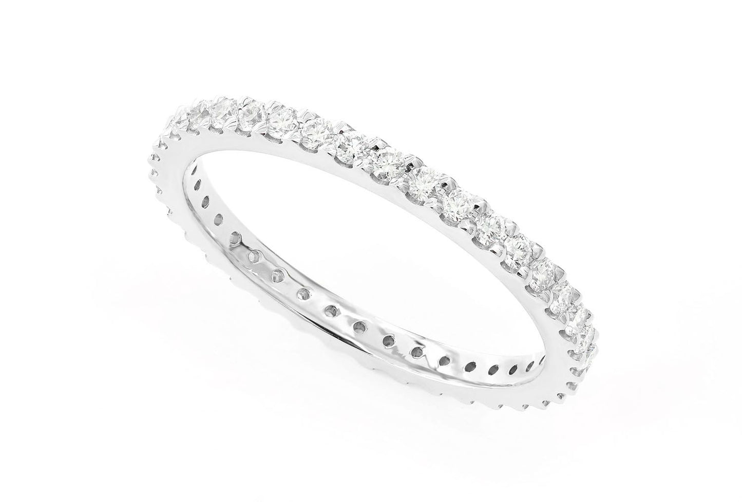 Inel cu diamant ETERNITY, aur masiv de 14K, 0.50 ct
