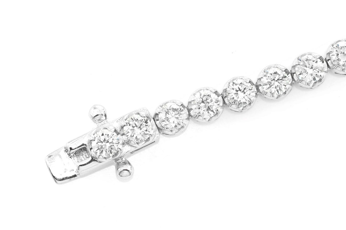 10PT CROWN SET DIAMOND BRACELET 14K SOLID GOLD 4.50CTW