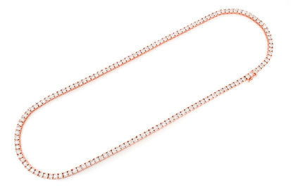 6PT MIRACLE SET DIAMOND TENNIS NECKLACE 14K SOLID GOLD 8.95CTW