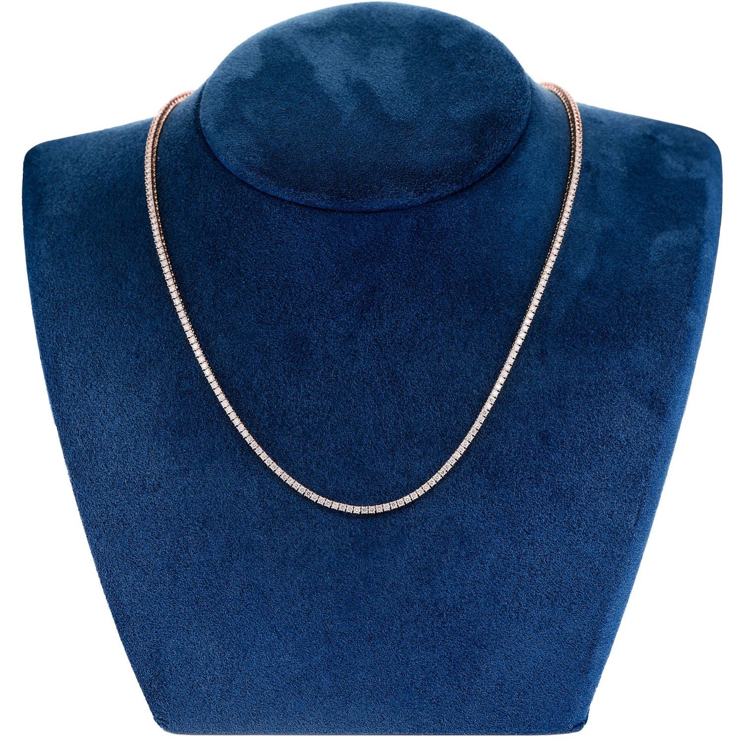 DIAMOND TENNIS NECKLACE SOLID GOLD 2.85CTW
