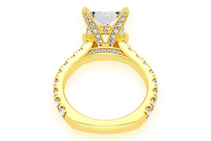 THINN - 3.00CT PRINCESS CUT - DIAMOND ENGAGEMENT RING