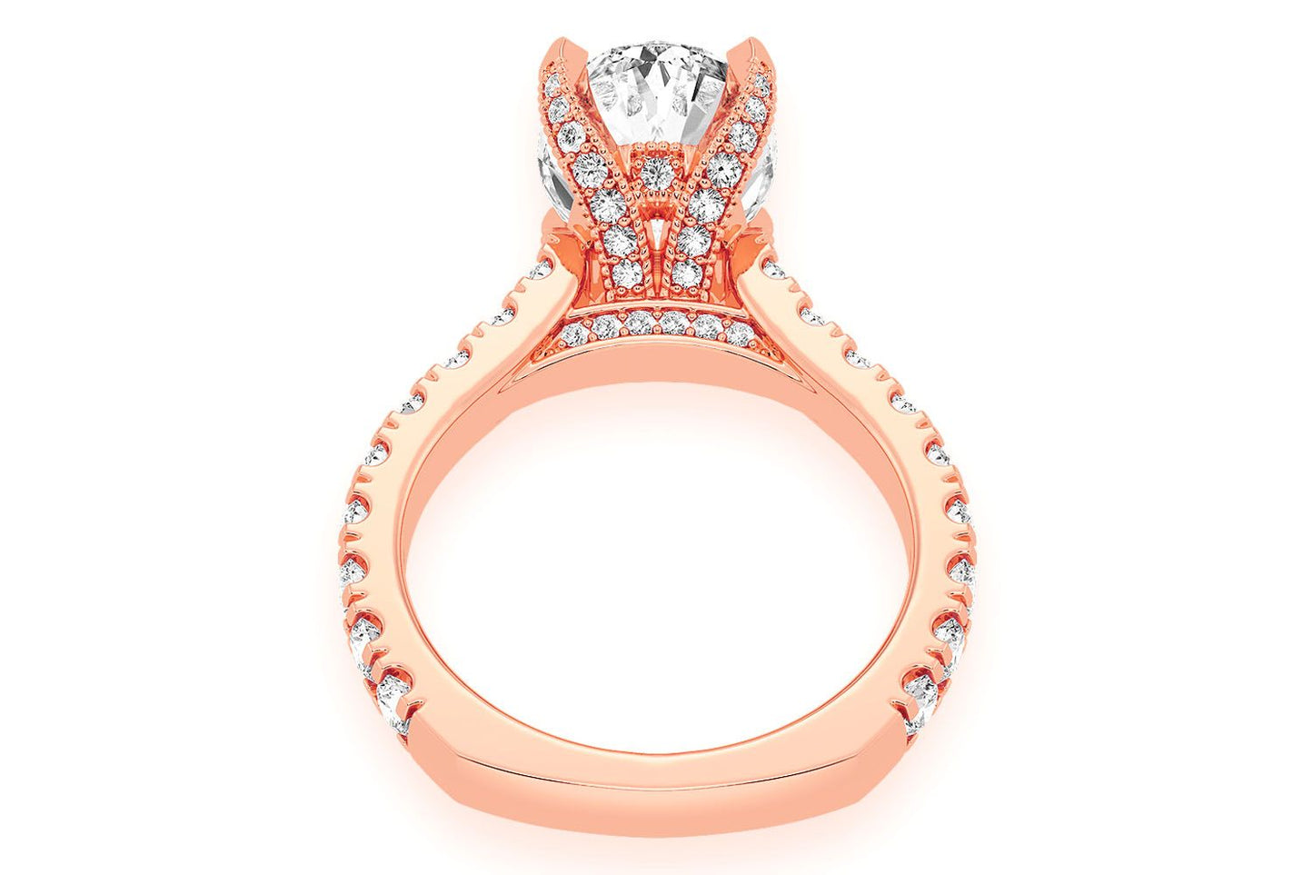 THINN - 3.00CT OVAL DIAMOND ENGAGEMENT RING 14K SOLID GOLD