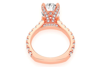 THINN - 3.00CT OVAL DIAMOND ENGAGEMENT RING 14K SOLID GOLD