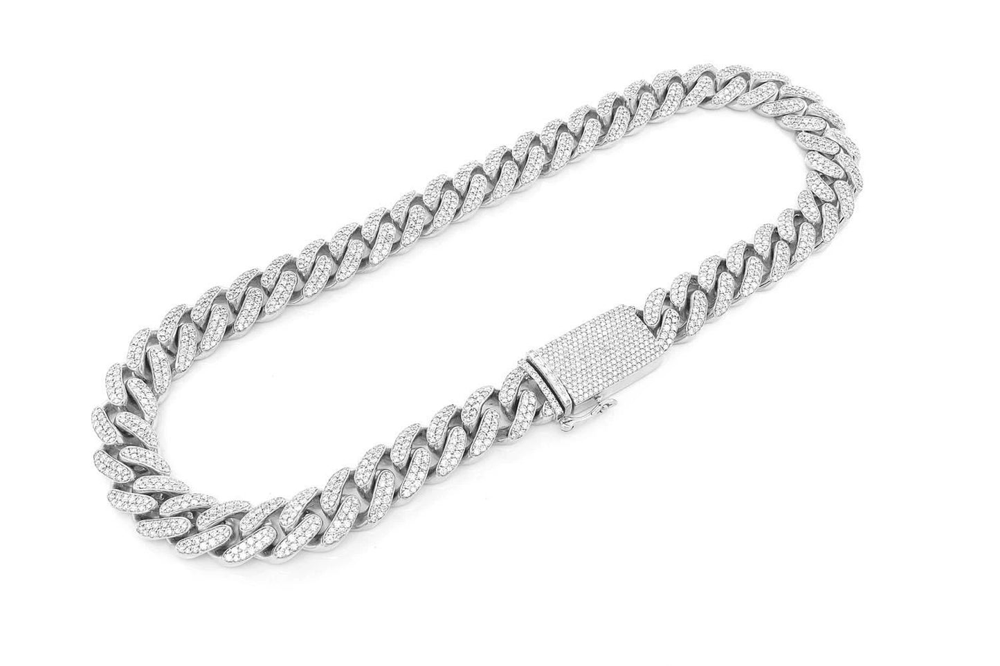 18MM MIAMI CUBAN DIAMOND NECKLACE 14K SOLID GOLD 37.00CTW