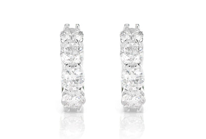 20PT DIAMOND HOOP EARRINGS 14K SOLID GOLD 1.60CTW