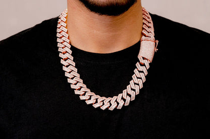 20MM BAGUETTE MIAMI CUBAN DIAMOND NECKLACE 14K SOLID GOLD 59.50CTW
