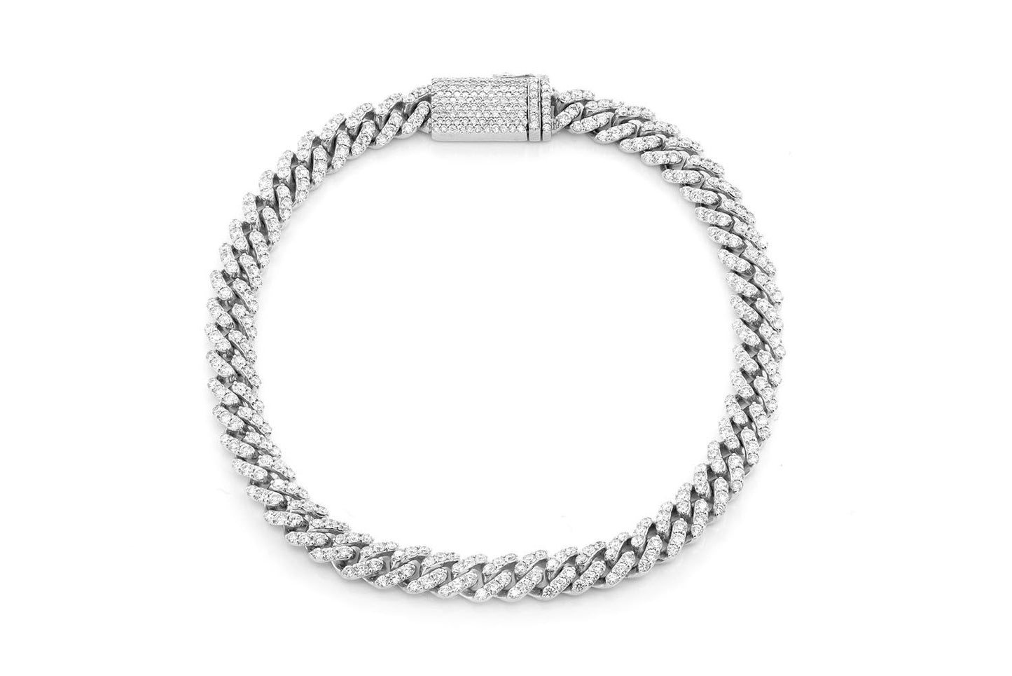 6MM MIAMI CUBAN DIAMOND BRACELET 14K SOLID GOLD 4.25CTW