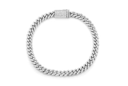6MM MIAMI CUBAN DIAMOND BRACELET 14K SOLID GOLD 4.25CTW