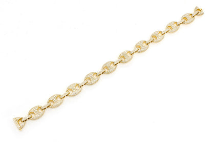 10.5MM MARINER LINK BRACELET 14K   7.00CTW
