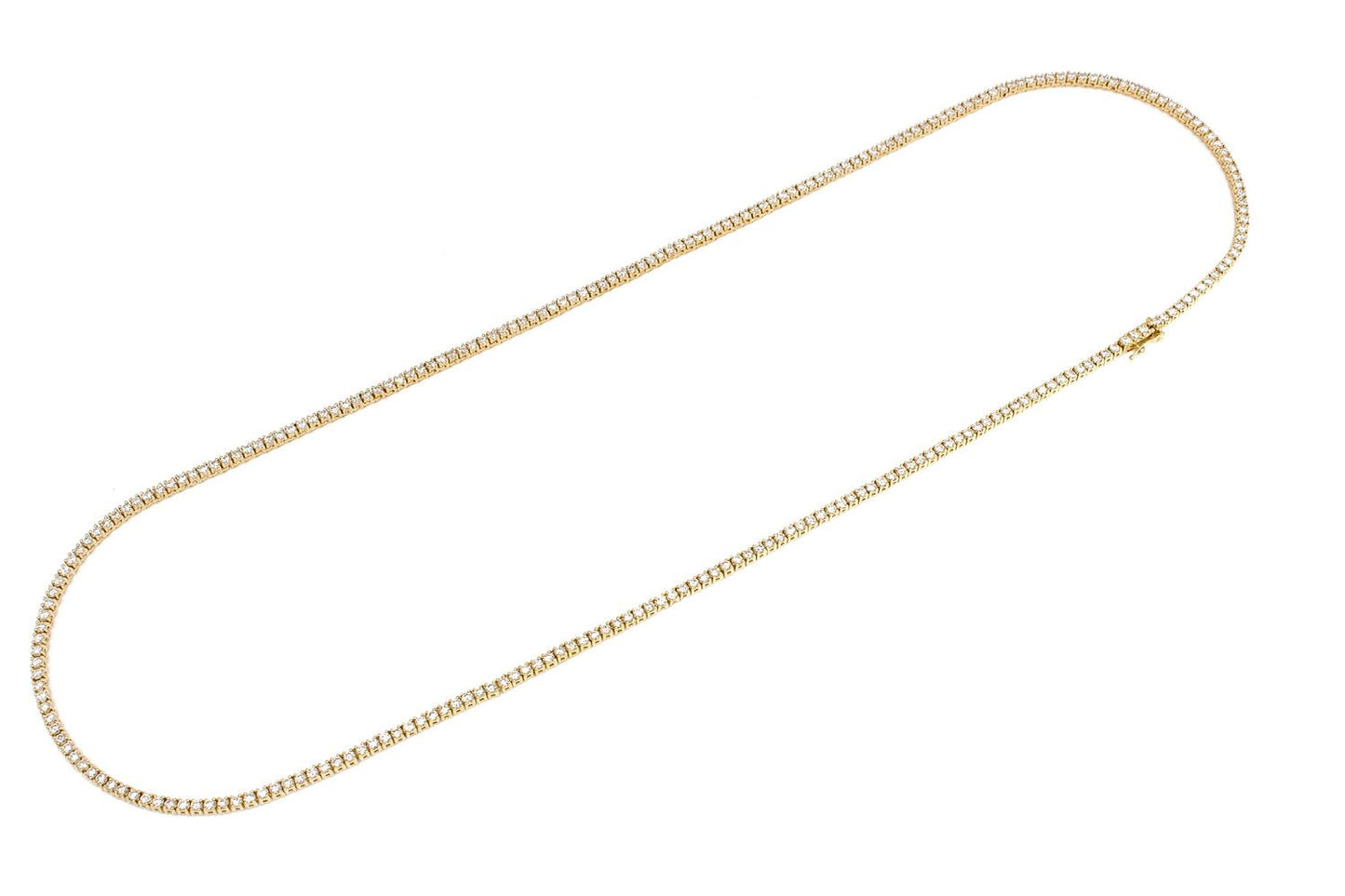COLIER TENIS CU 2 VÂRFURI, AUR MASIV DE 14K, 5.50 CT