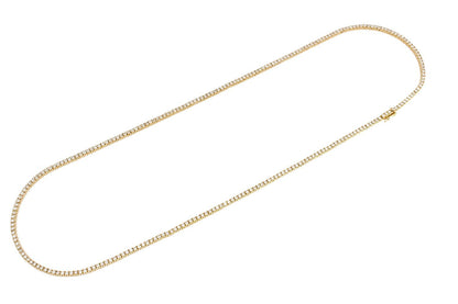 COLIER TENIS CU 2 VÂRFURI, AUR MASIV DE 14K, 5.50 CT