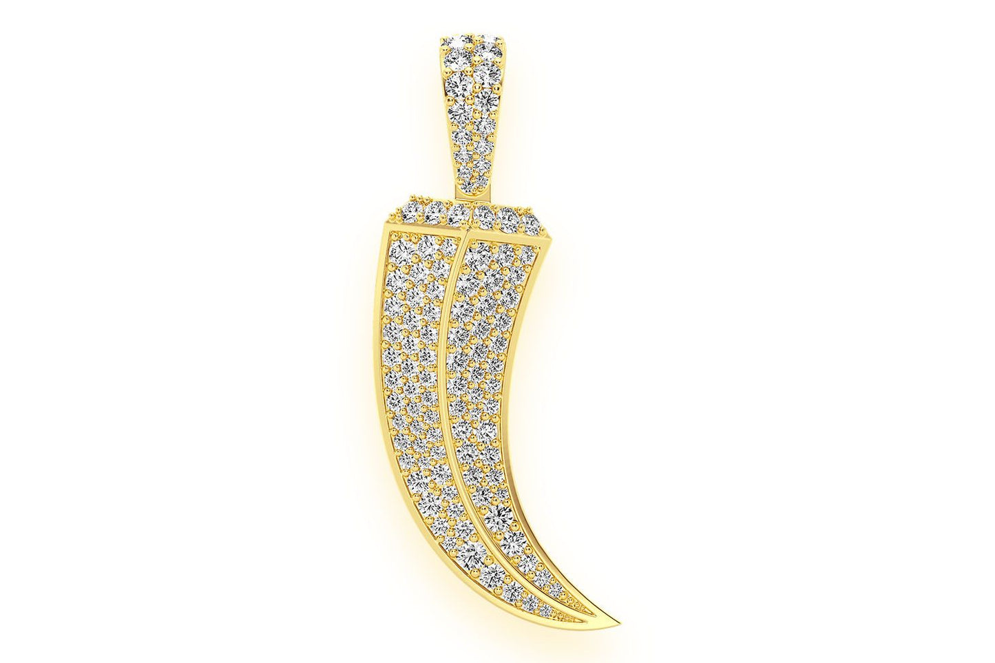 ROMAN CLAW DIAMOND PENDANT 14K SOLID GOLD 1.50CTW