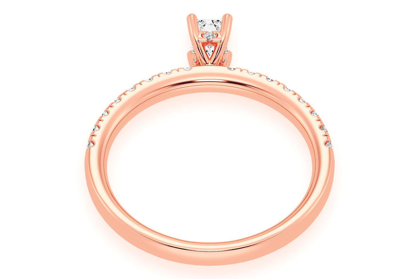 THINN - .25CT EMERALD CUT - DIAMOND ENGAGEMENT RING