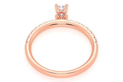 THINN - .25CT EMERALD CUT - DIAMOND ENGAGEMENT RING