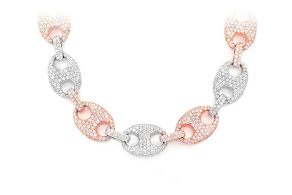 14MM MARINER LINK DIAMOND CHAIN 14K SOLID GOLD 30.25CTW