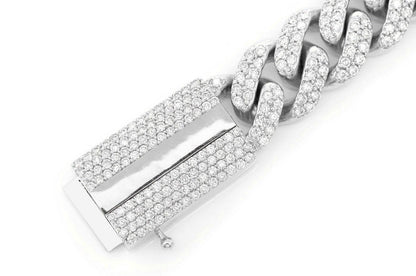 12MM MIAMI CUBAN DIAMOND BRACELET 14K SOLID GOLD 7.50CTW