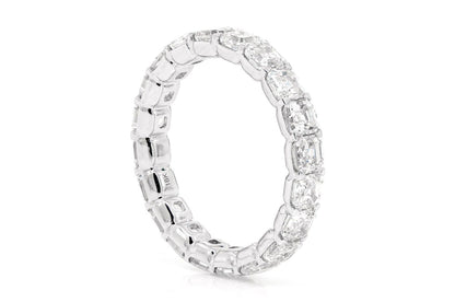 Бриллиантовое кольцо ASSCHER ETERNITY из цельного золота 14 карат, 4,65 карата