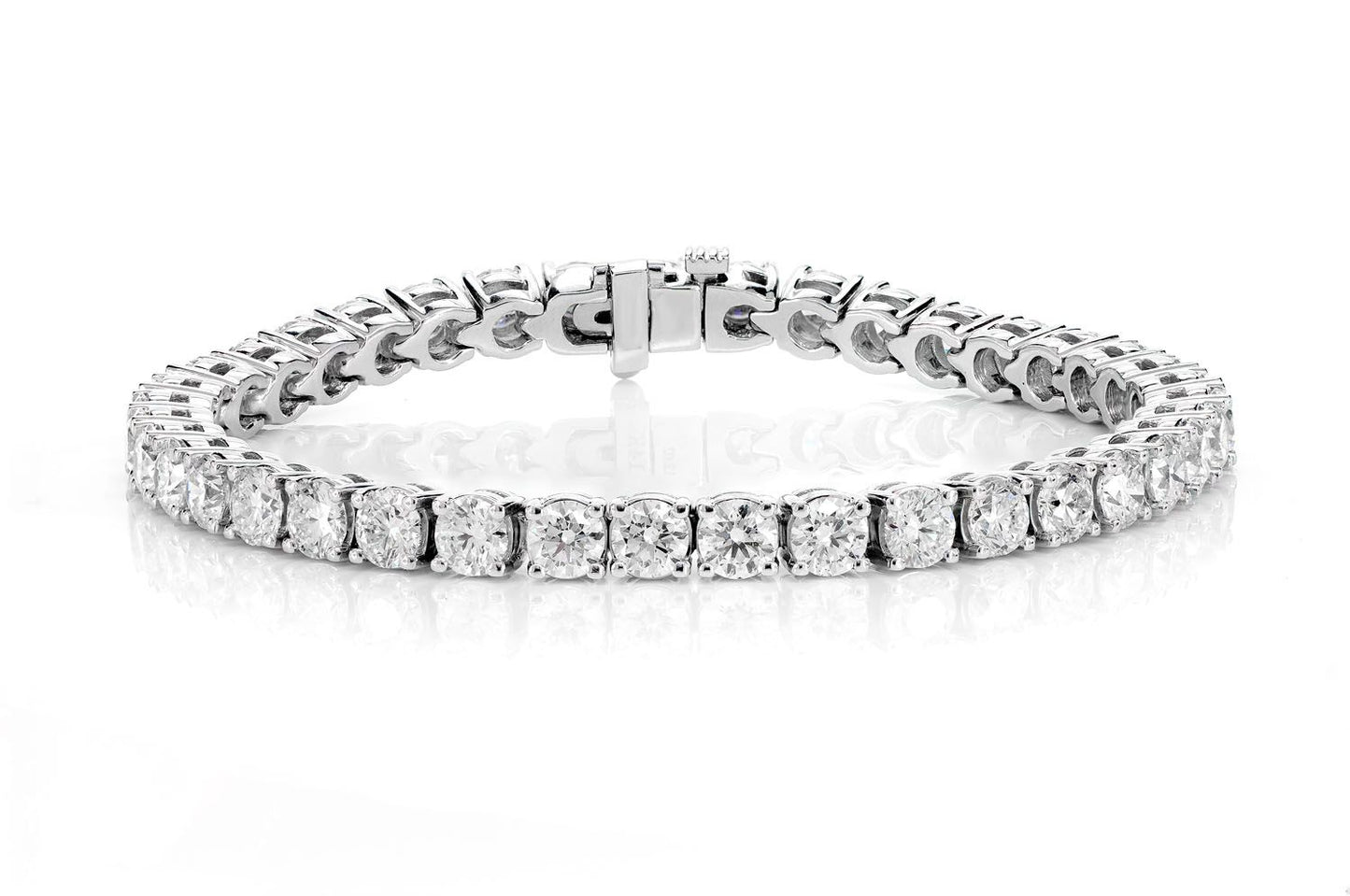 29 PT PRONG SET DIAMOND TENNIS BRACELET 14K SOLID GOLD 12.00CTW