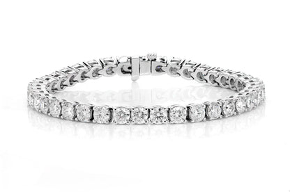 29 PT PRONG SET DIAMOND TENNIS BRACELET 14K SOLID GOLD 12.00CTW