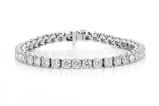 BRĂȚARĂ TENIS CU 29 DE PT CU DIAMANTE, AUR MASIV DE 14K, 12.00 CT