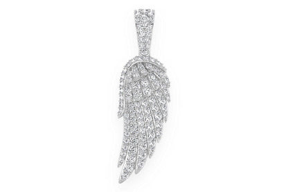 PANDANT CU DIAMANT ARIPA DE ÎNGER, AUR MASIV DE 14K, 0.85CT