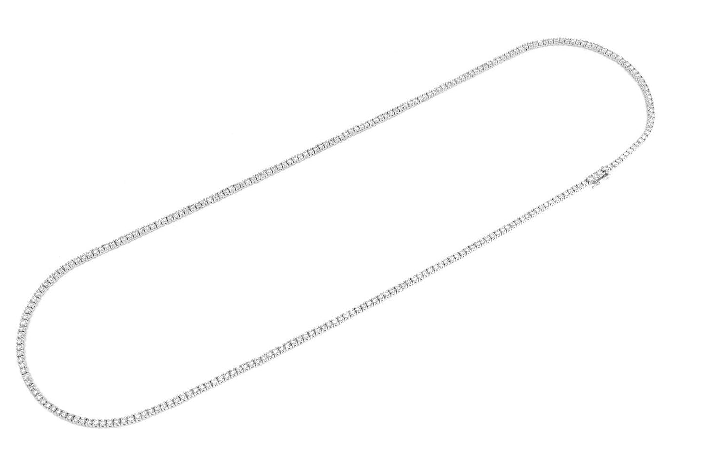 COLIER TENIS CU 2 VÂRFURI, AUR MASIV DE 14K, 5.50 CT