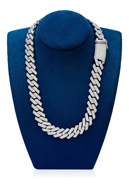 19MM RAISED MIAMI CUBAN LINK DIAMOND NECKLACE 14K SOLID GOLD 59.50CTW