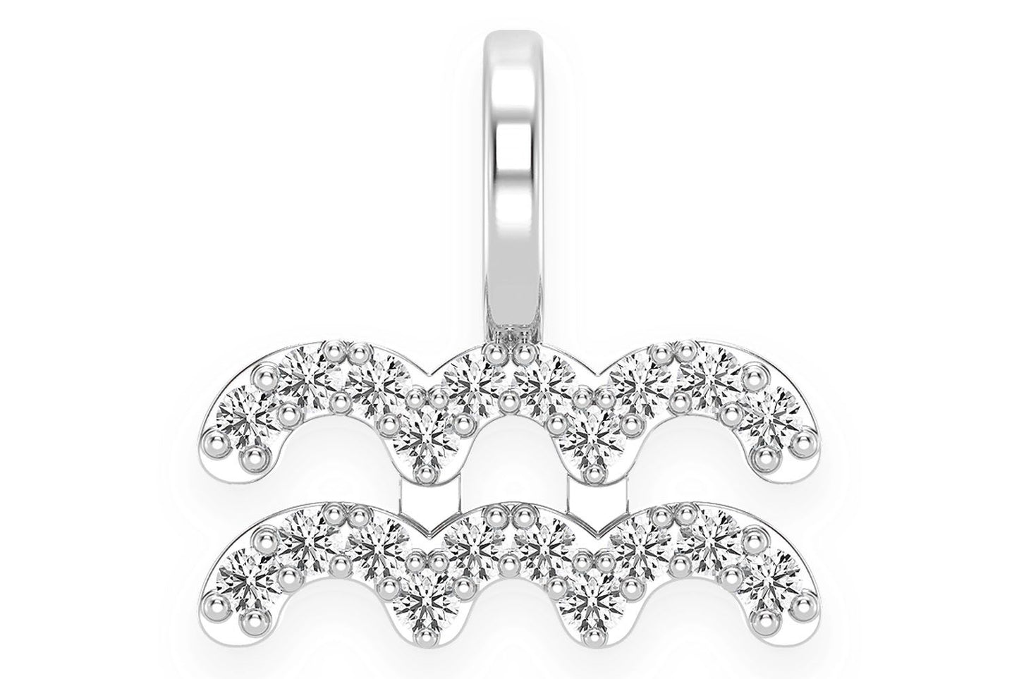 PANDANT ZODIAC VĂRSĂTOR CU DIAMANT AUR MASIV 14K 0.10CTW