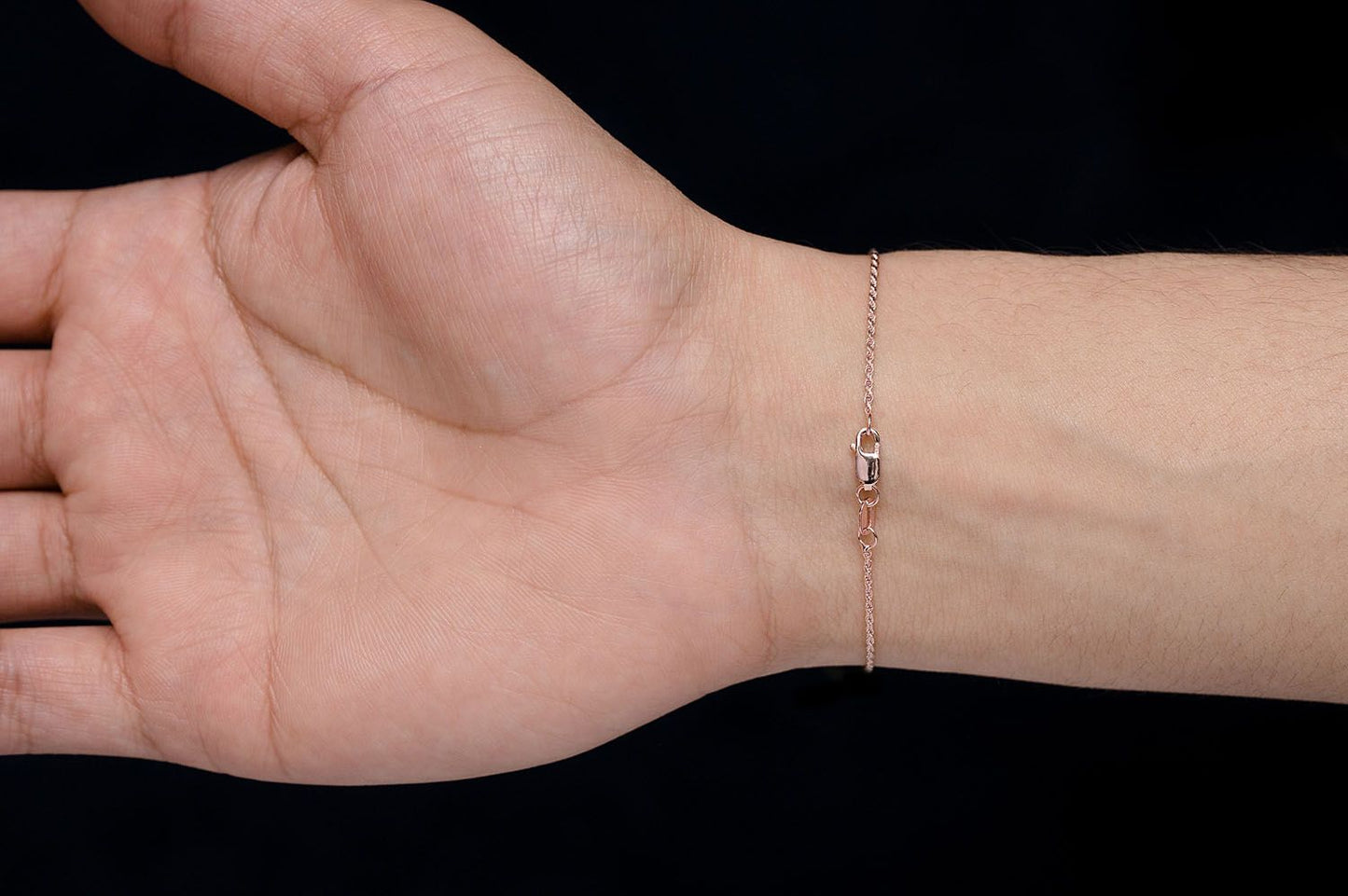 1MM ROPE - 14K SOLID GOLD BRACELET