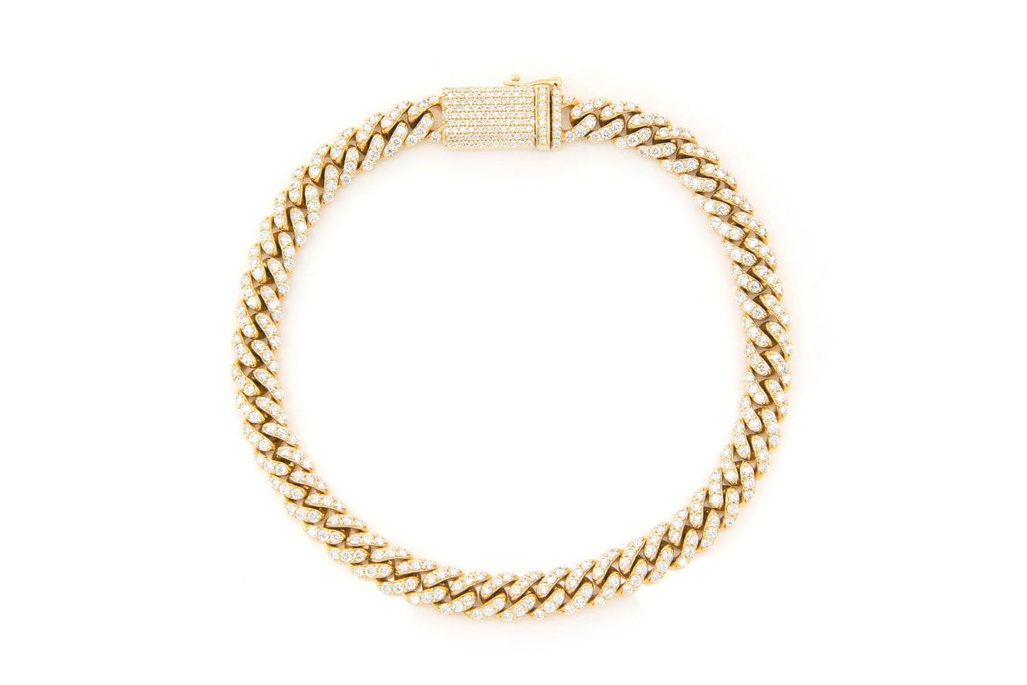 4MM MIAMI CUBAN DIAMOND BRACELET 14K SOLID GOLD 1.50CTW