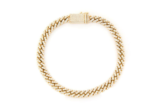 4MM MIAMI CUBAN DIAMOND BRACELET 14K SOLID GOLD 1.50CTW