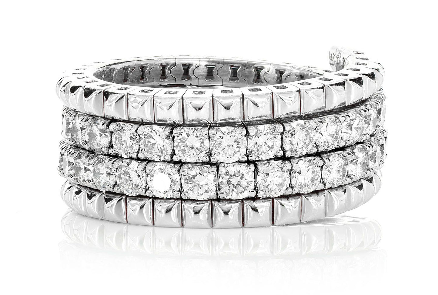 DIAMOND FLEX WRAP RING 14K SOLID GOLD 2.50CTW