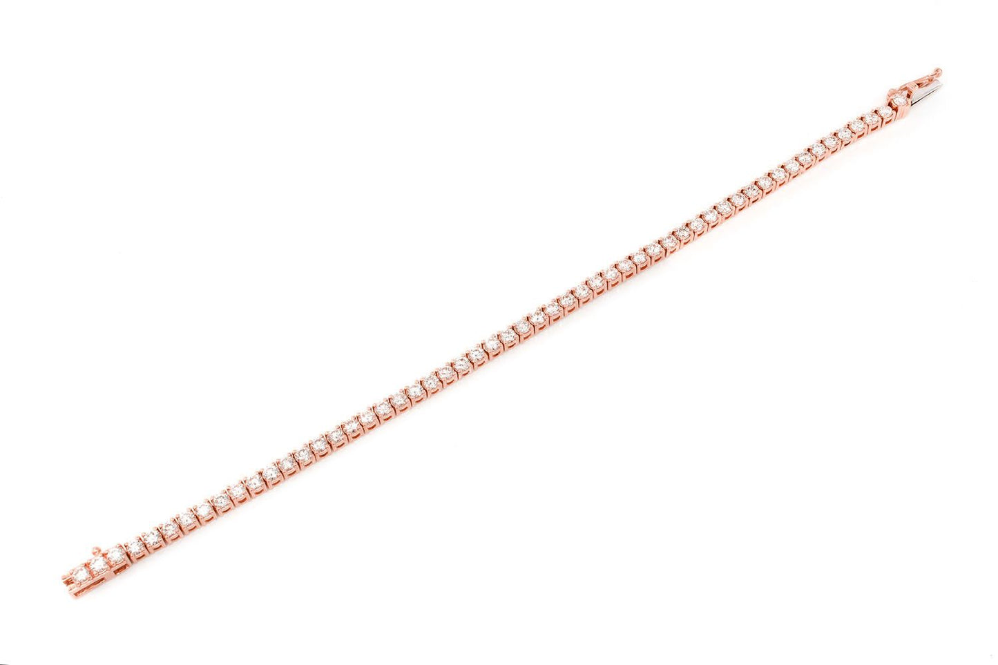 10PT PRONG SET DIAMOND TENNIS BRACELET 14K SOLID GOLD 4.50CTW