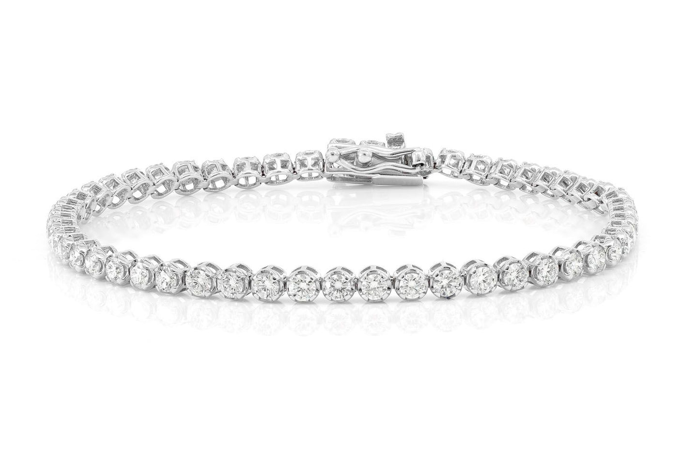 8PT CROWN SET DIAMOND BRACELET 14K SOLID GOLD 4.00CTW