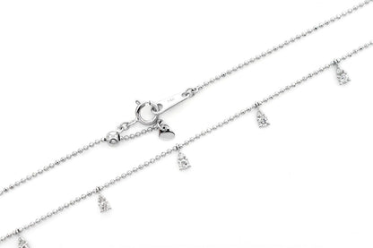 DROPLET DIAMOND NECKLACE 14K SOLID GOLD 0.50CTW