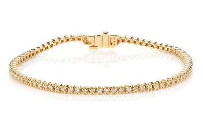DIAMOND CROWN SET LINK BRACELET 14K SOLID GOLD 1.00CTW