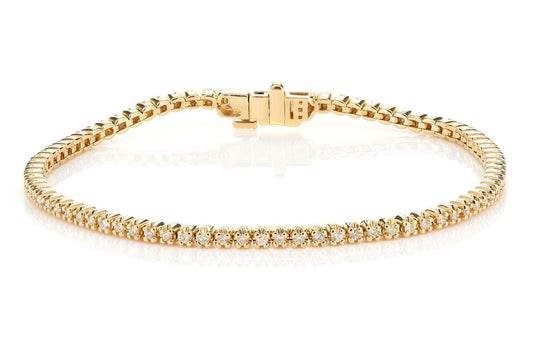 DIAMOND CROWN SET LINK BRACELET 14K SOLID GOLD 1.00CTW