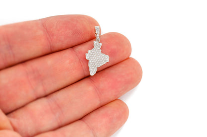 INDIA COUNTRY DIAMOND PENDANT 14K SOLID GOLD 0.33CTW