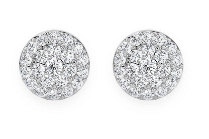 DOT STUD DIAMOND EARRINGS 14K SOLID GOLD 0.15CTW