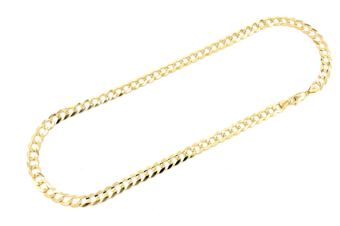8.5MM CURB CHAIN 14K SOLID GOLD CHAIN