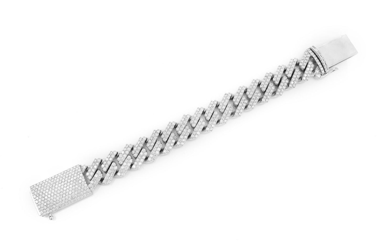 20MM RAISED MIAMI CUBAN LINK DIAMOND BRACELET 14K SOLID GOLD 25.75CTW